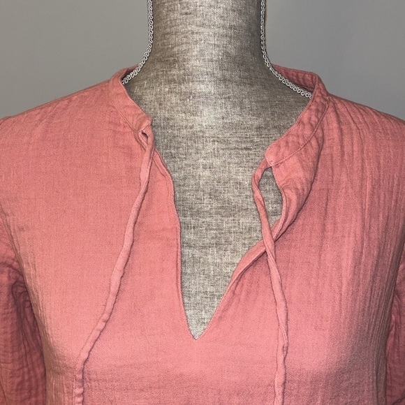 The Drop Women's Summer Gauze Bell Sleeve Mini Dress Size Small Color Rosette - Picture 8 of 14